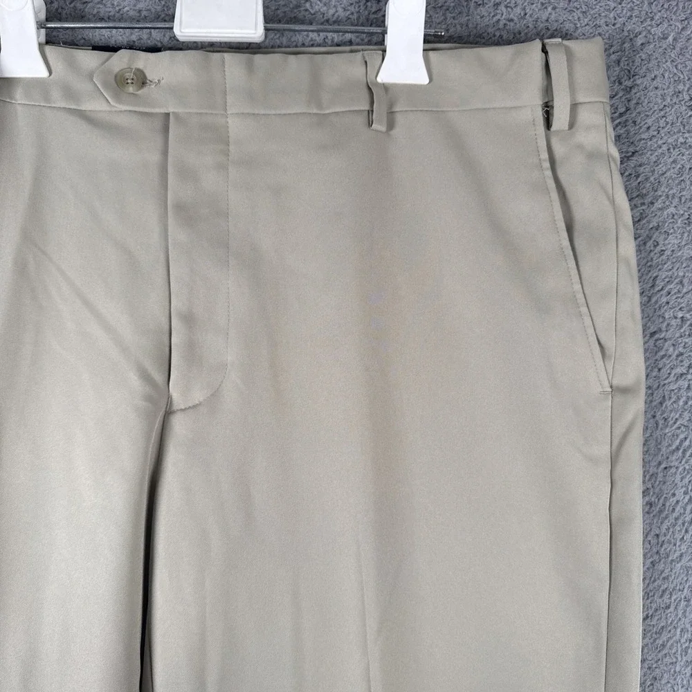 Jos A Bank Traveler Pants‎ Mens 38x34 Khaki Flat Front Chinos NWT